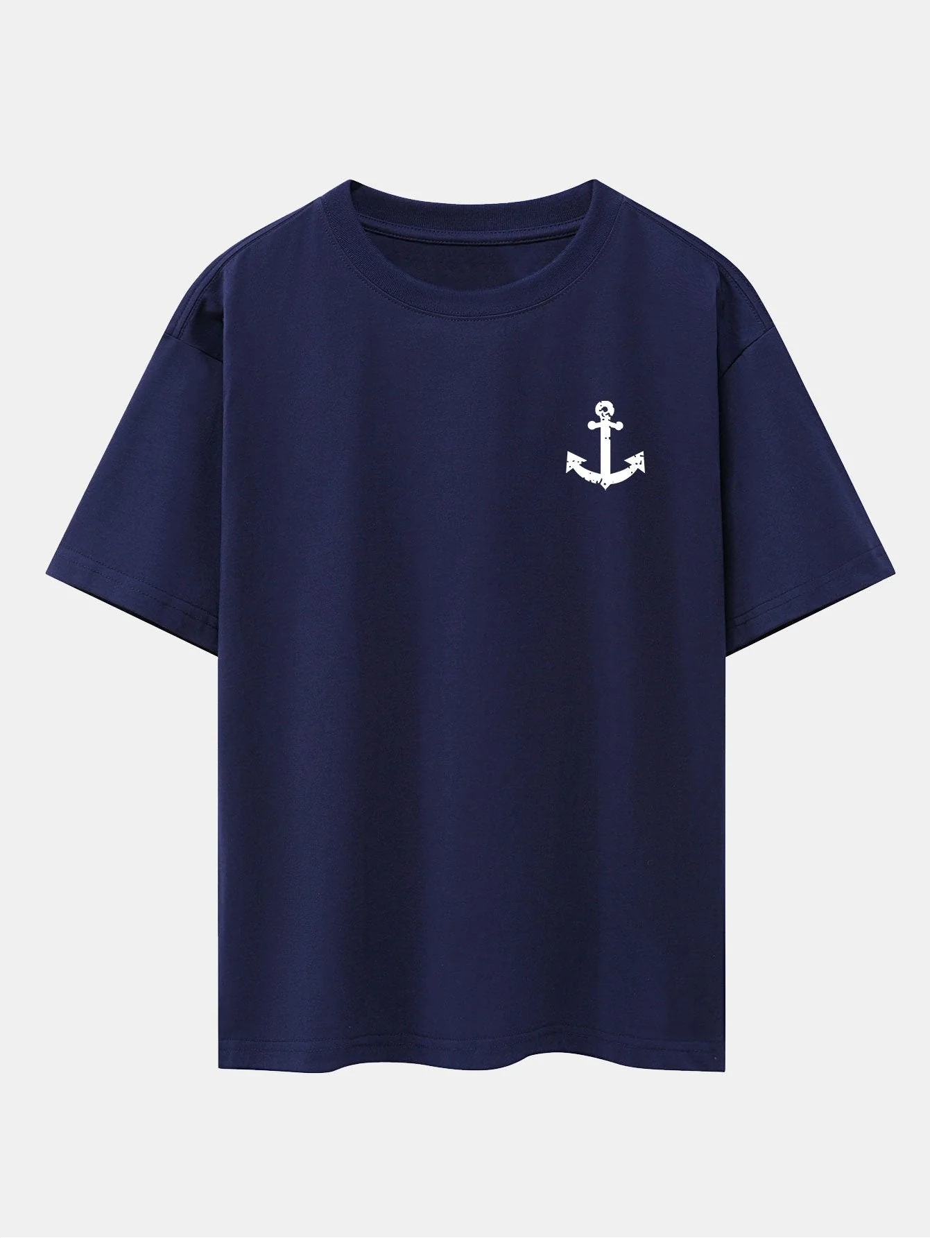 Alenio® | Anchor Print Drop Shoulder Oversize T-Shirt - Image 12