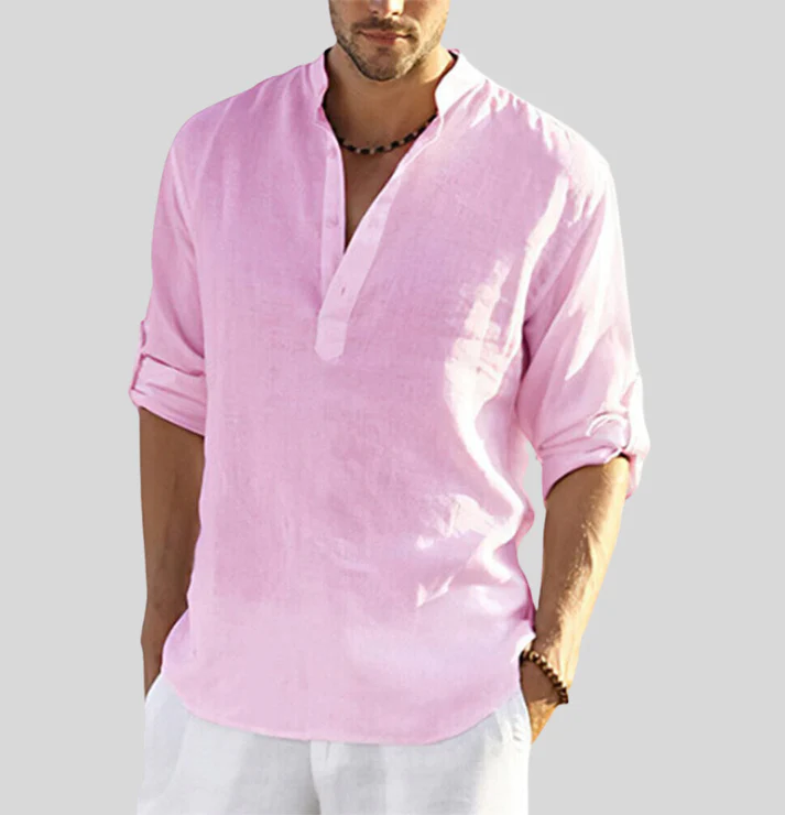 Alexander® | Elegant Linen Shirt With Collar - Image 5