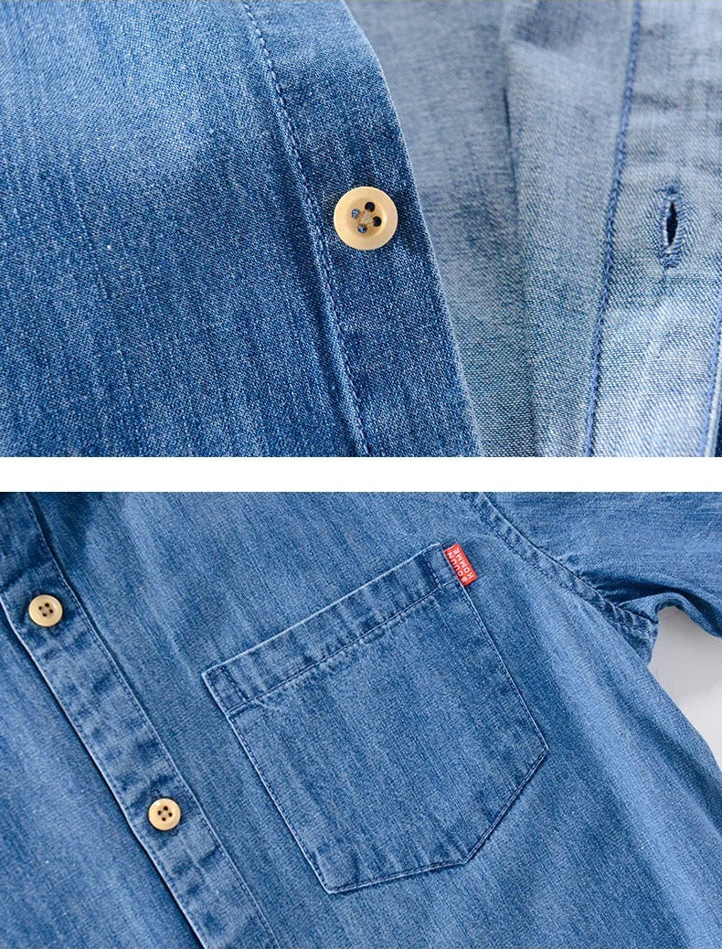 Alexander | Short Sleeved Denim Shirt - Image 14