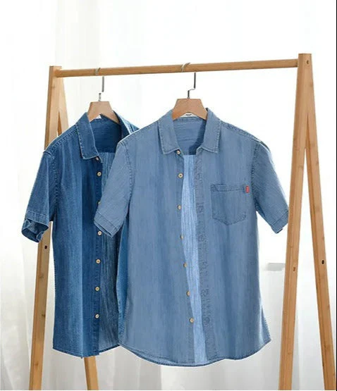 Alexander | Short Sleeved Denim Shirt - Image 8