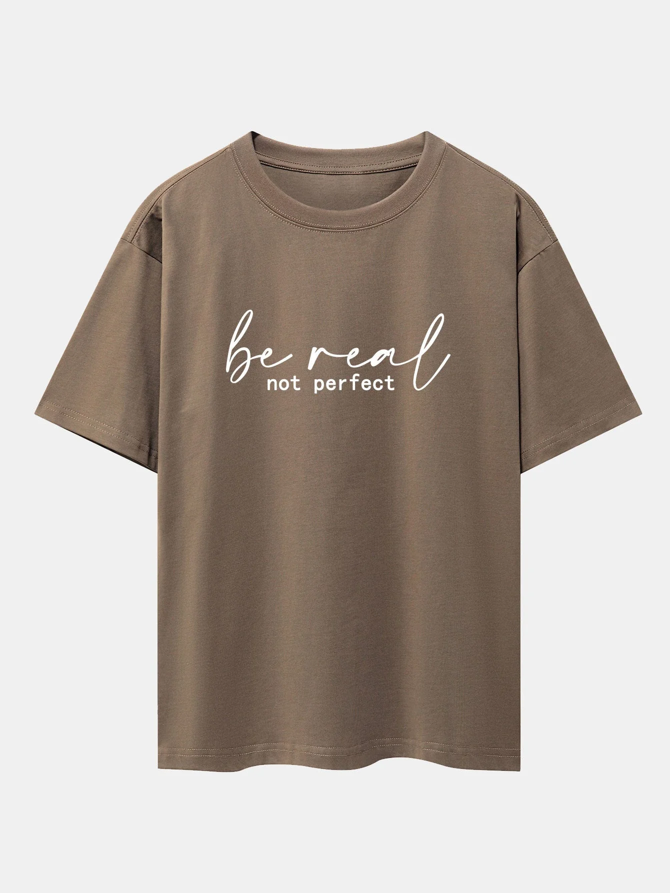 Alexei® | Be Real Not Perfect Print Drop Shoulder Oversize T-Shirt
