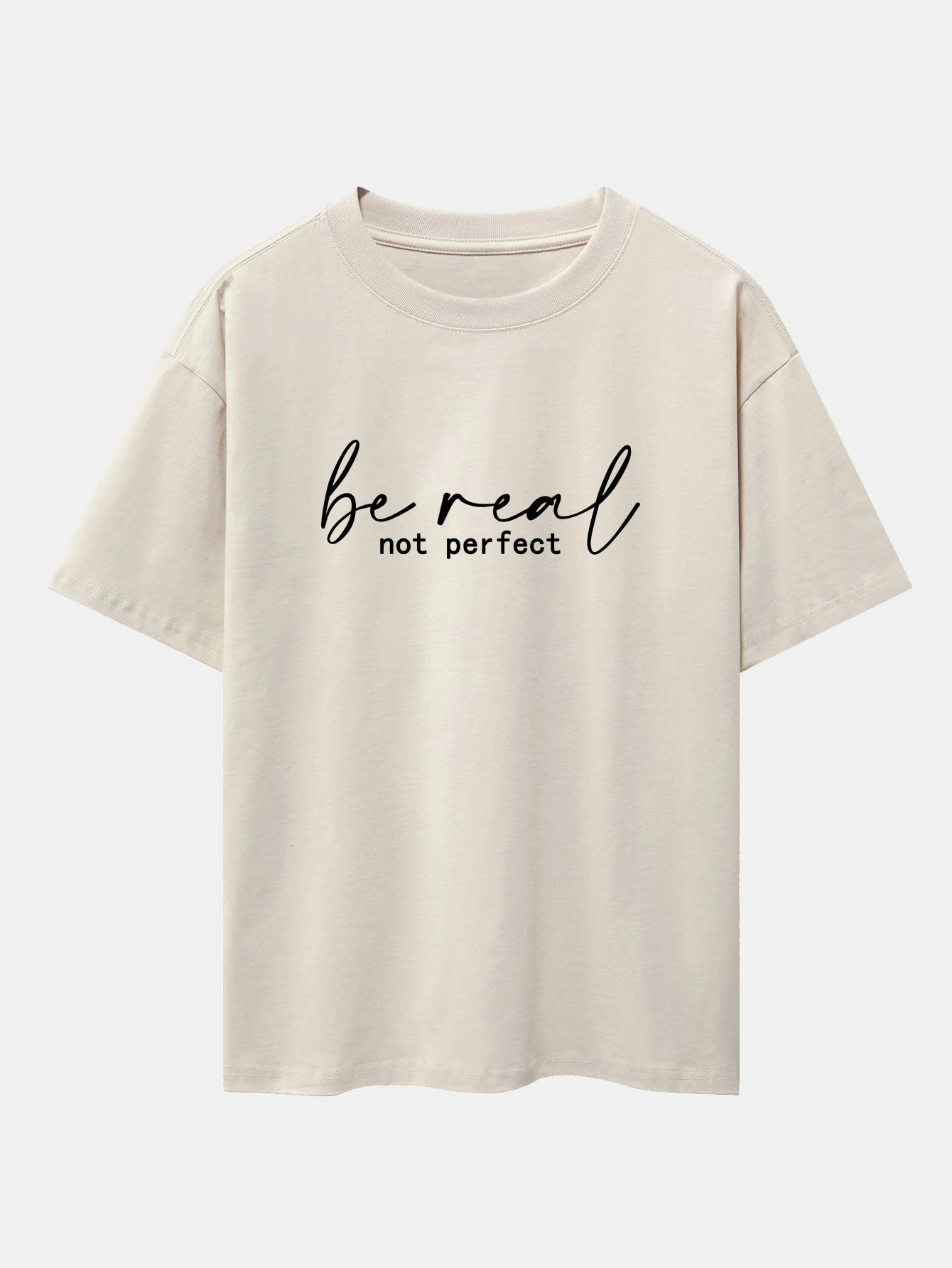 Alexei® | Be Real Not Perfect Print Drop Shoulder Oversize T-Shirt - Image 10