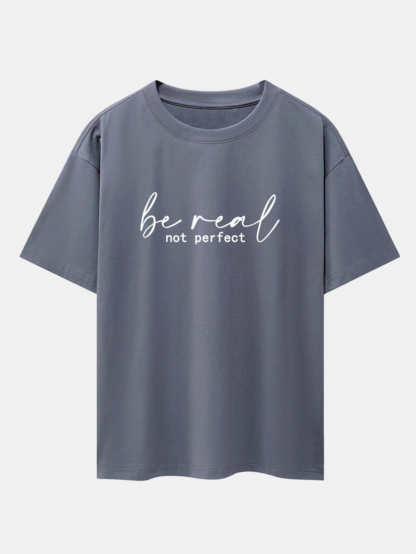 Alexei® | Be Real Not Perfect Print Drop Shoulder Oversize T-Shirt - Image 5