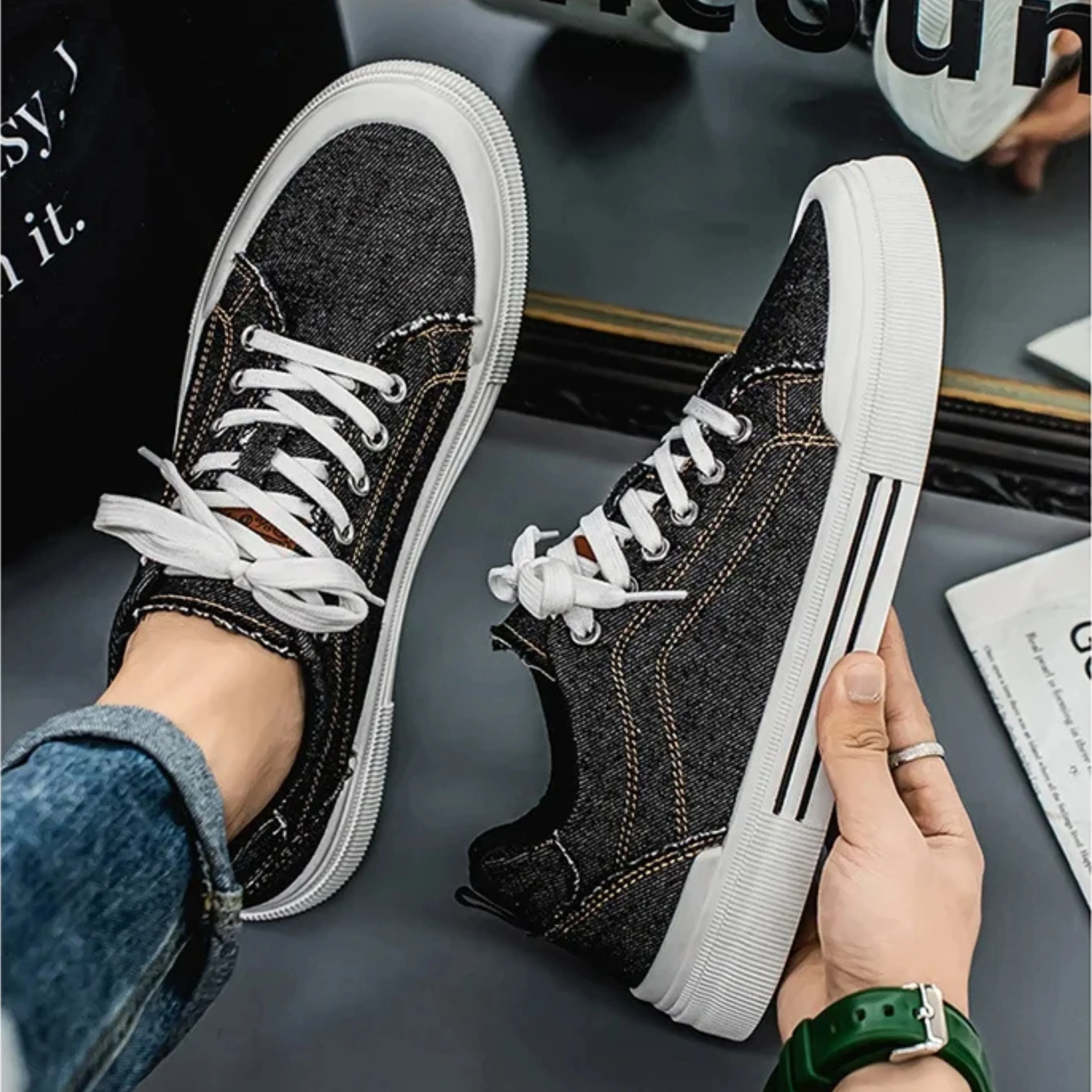 Alexei | Bellagio Denim Sneakers - Image 6