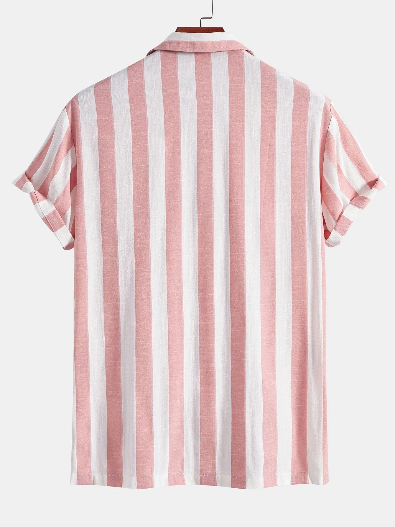Alfio® | Striped Cuban Collar Shirt - Image 4