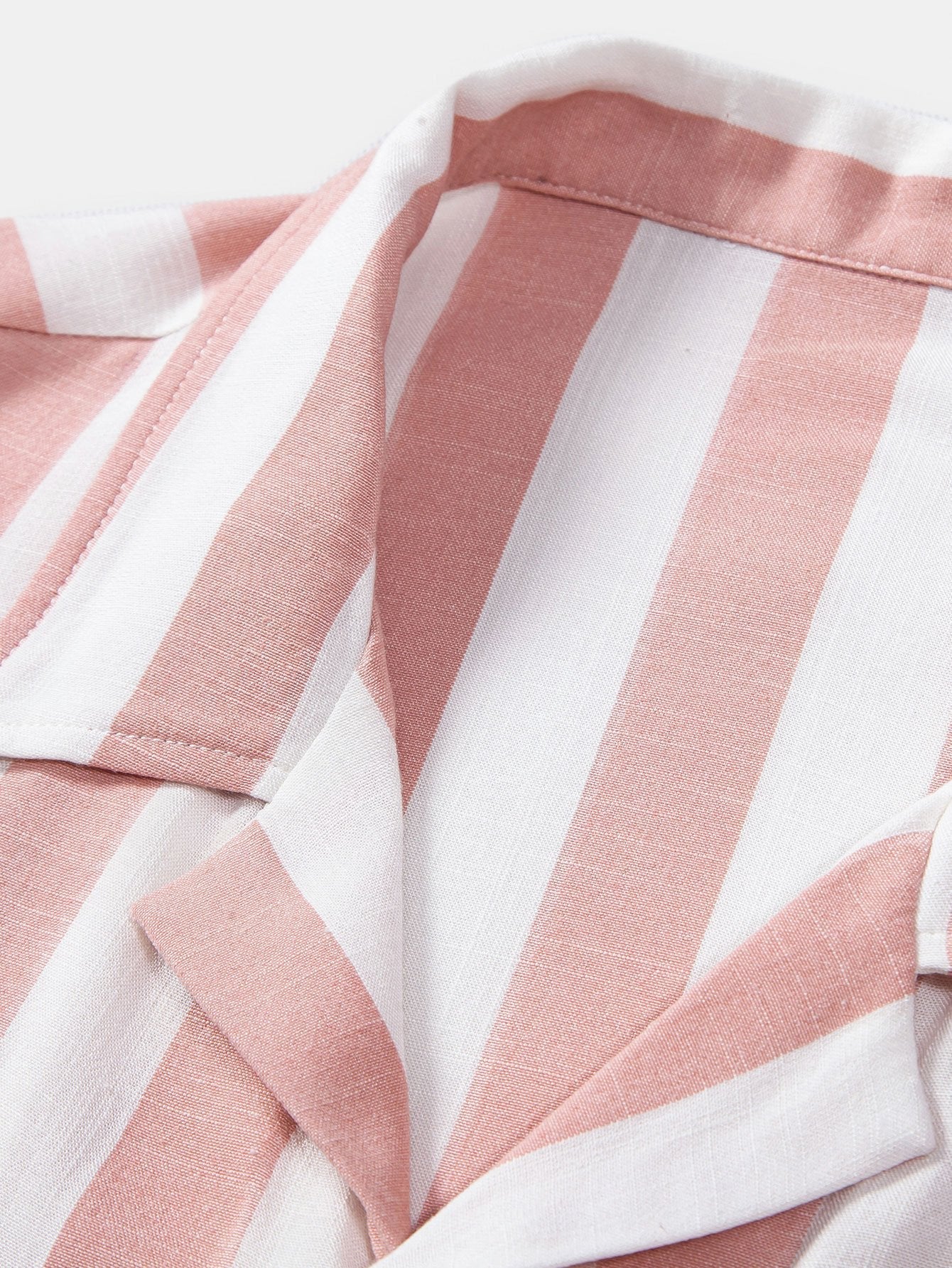 Alfio® | Striped Cuban Collar Shirt - Image 5