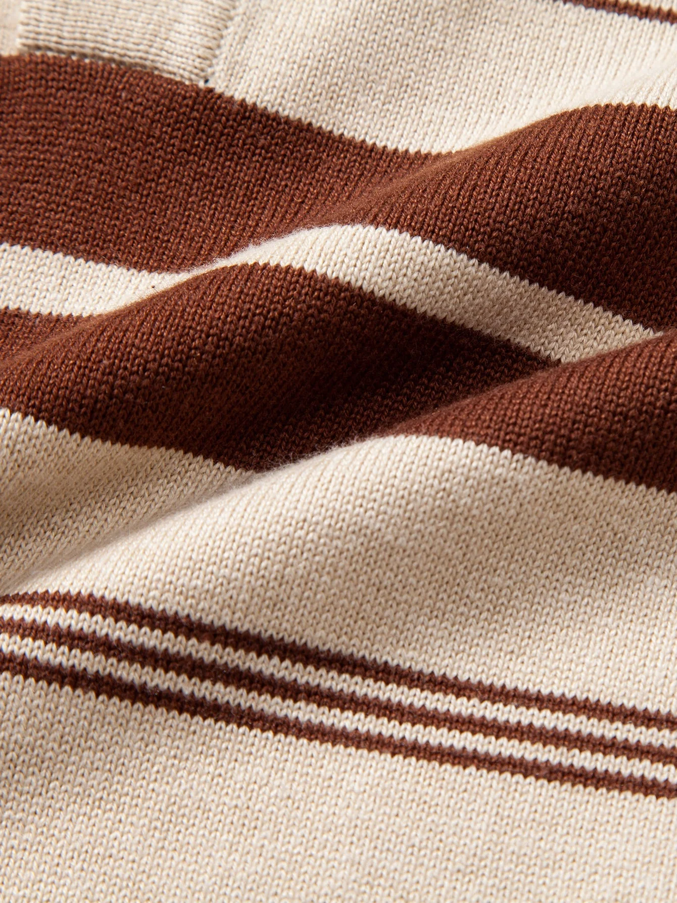 Alfonso® | Long Sleeve Stripe Knit Polo Shirt - Image 10