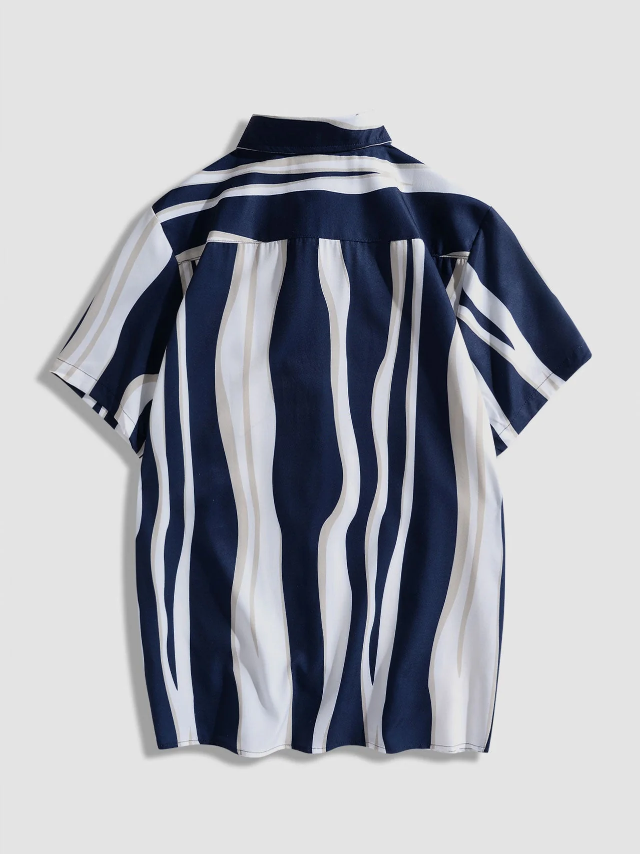 Alfonso® | Wave Stripes Lapel Shirts - Image 2