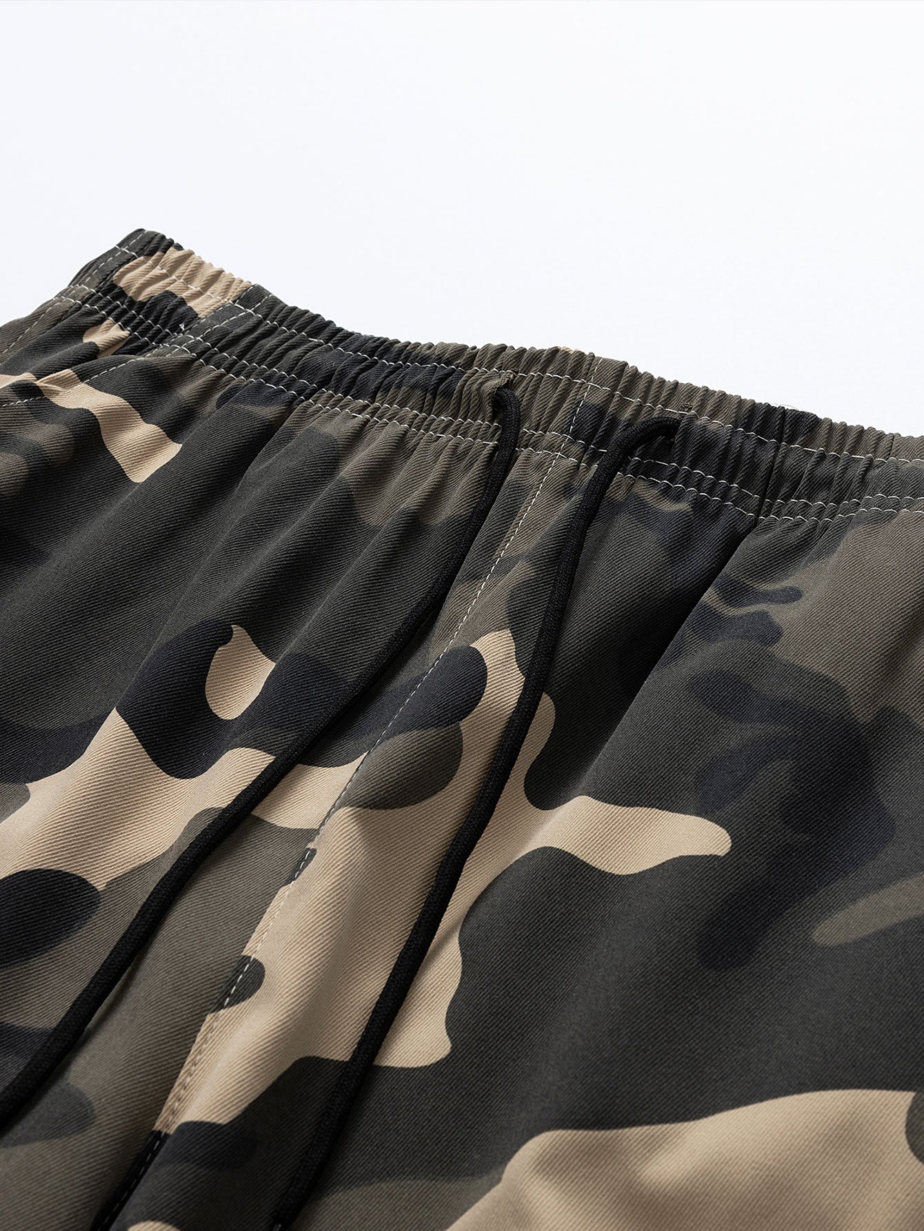 Alfonso | Camouflage Drawstring Cargo Shorts - Image 2