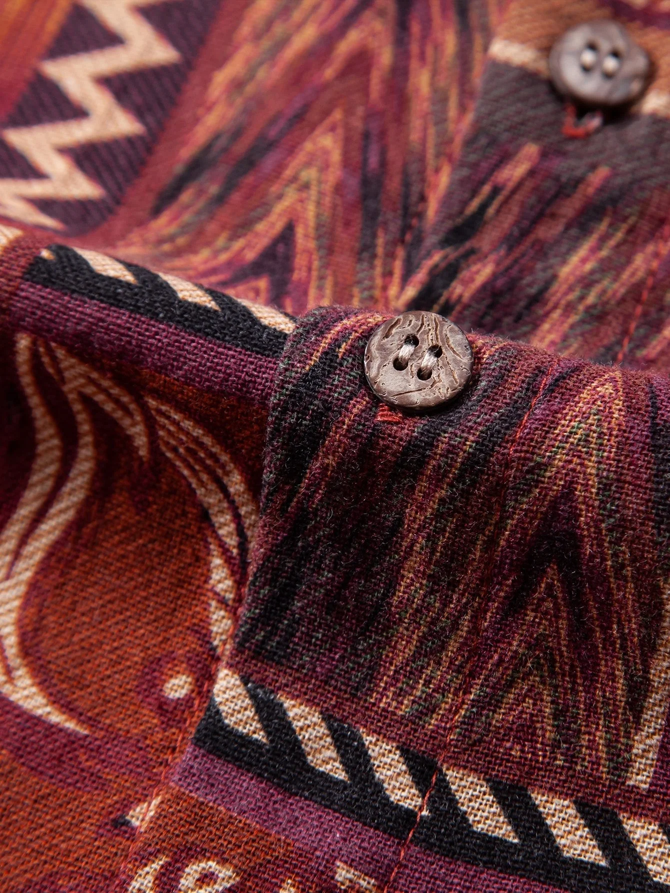 Alfy® | Floral Geometric Patchwork Print Cotton Shirt - Image 9