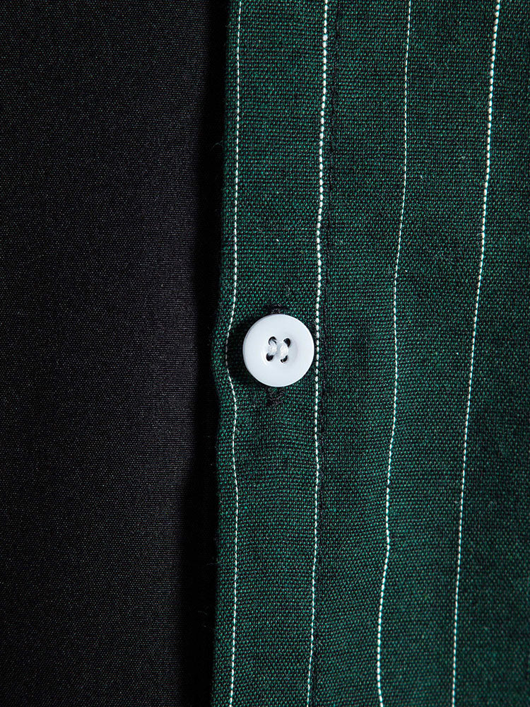 Aliaksei® | Contrast Striped Panel Shirt - Image 4