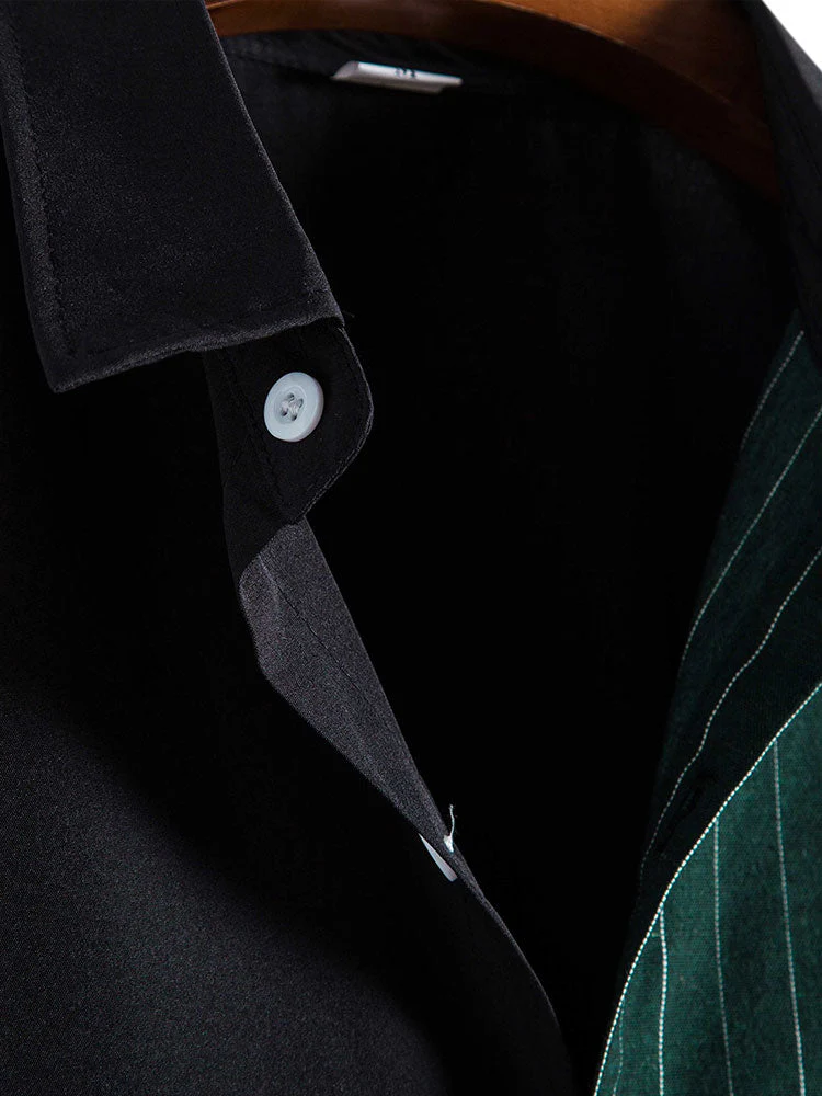Aliaksei® | Contrast Striped Panel Shirt - Image 5