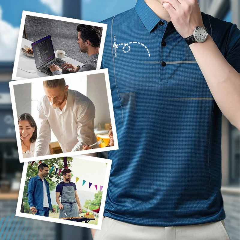 Alistair® | Loose, Cool And Breathable T-Shirt With Revere Collar For Men - Image 4