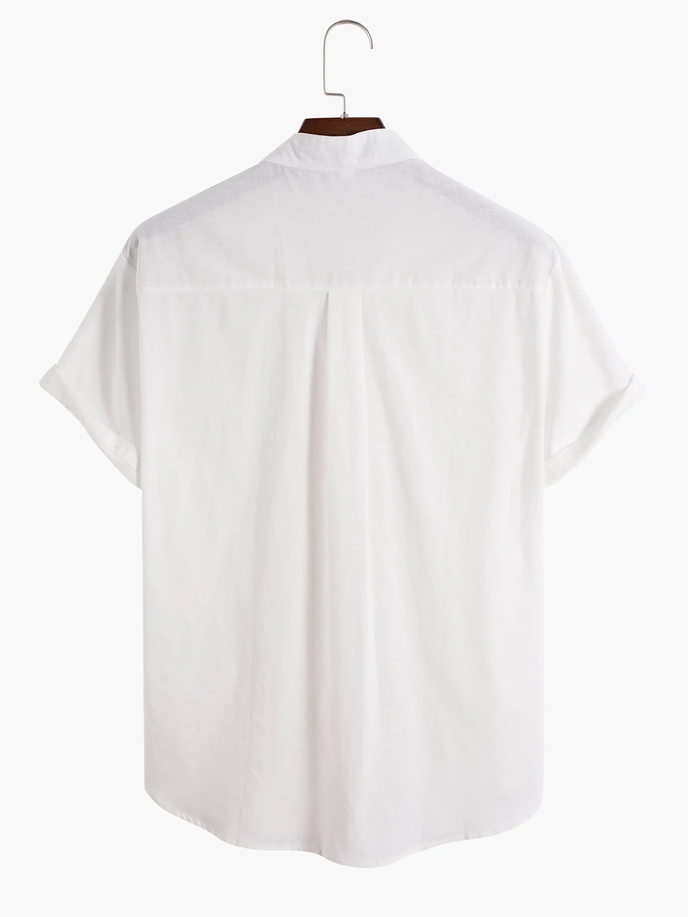 Alixander® | Linen Look Breathable Short Sleeve Basic Shirts - Image 2