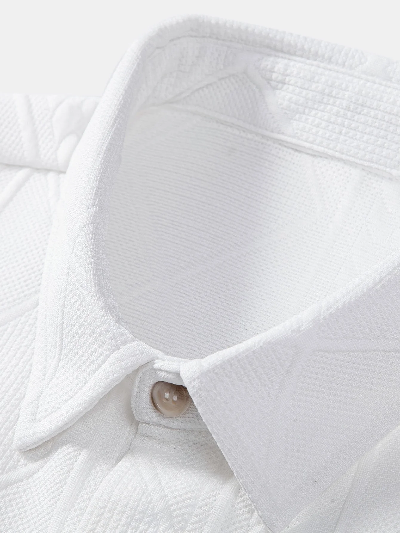 Allart® | Geometric Jacquard Button Up Shirt - Image 5