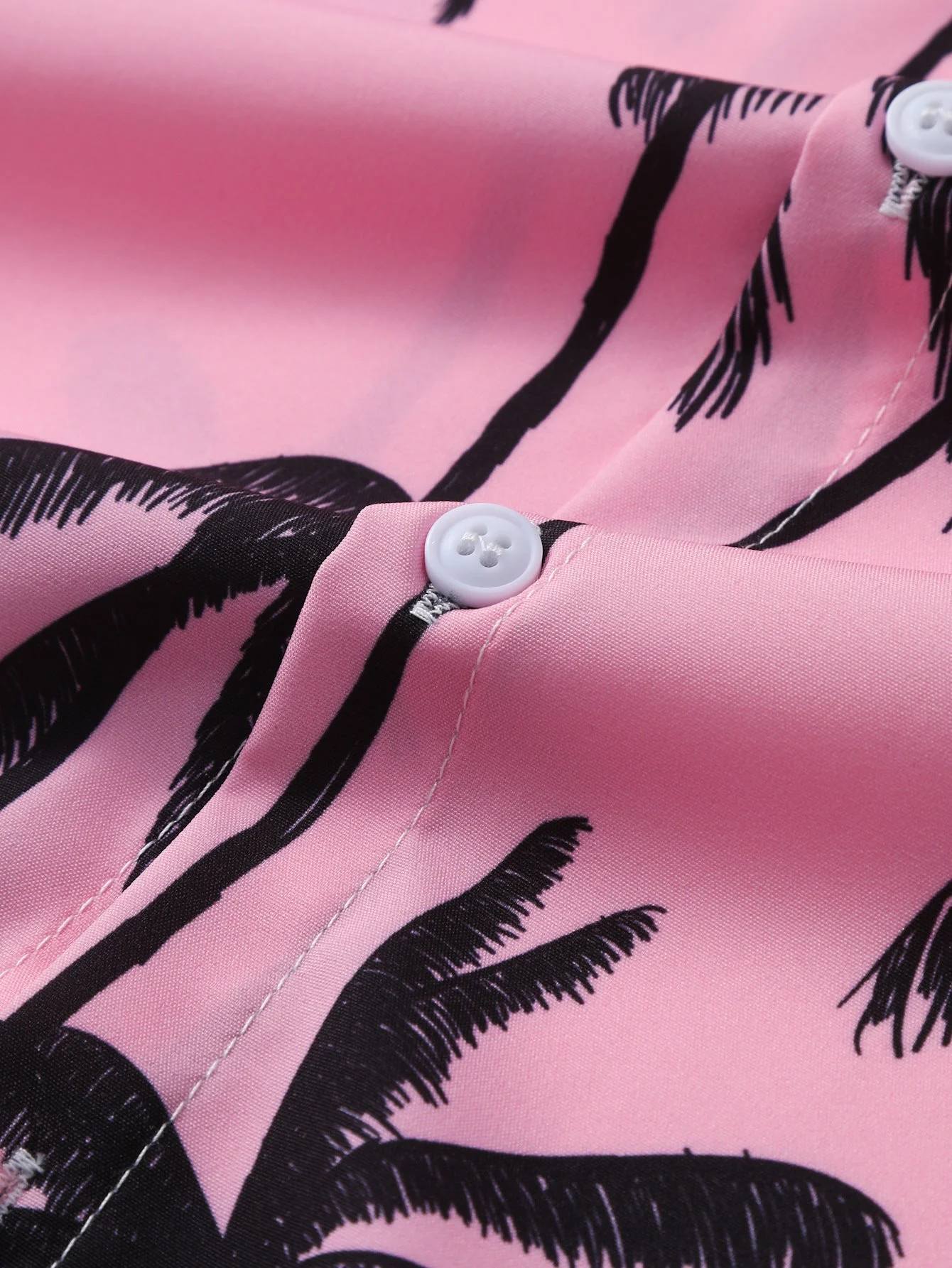 Allen® | Palm Tree Print Button Up Shirt - Image 4
