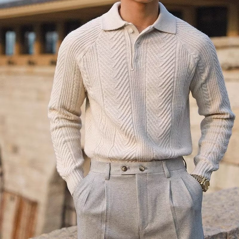Allon® | ASAN Old Money Knit Textured Polo - Image 2