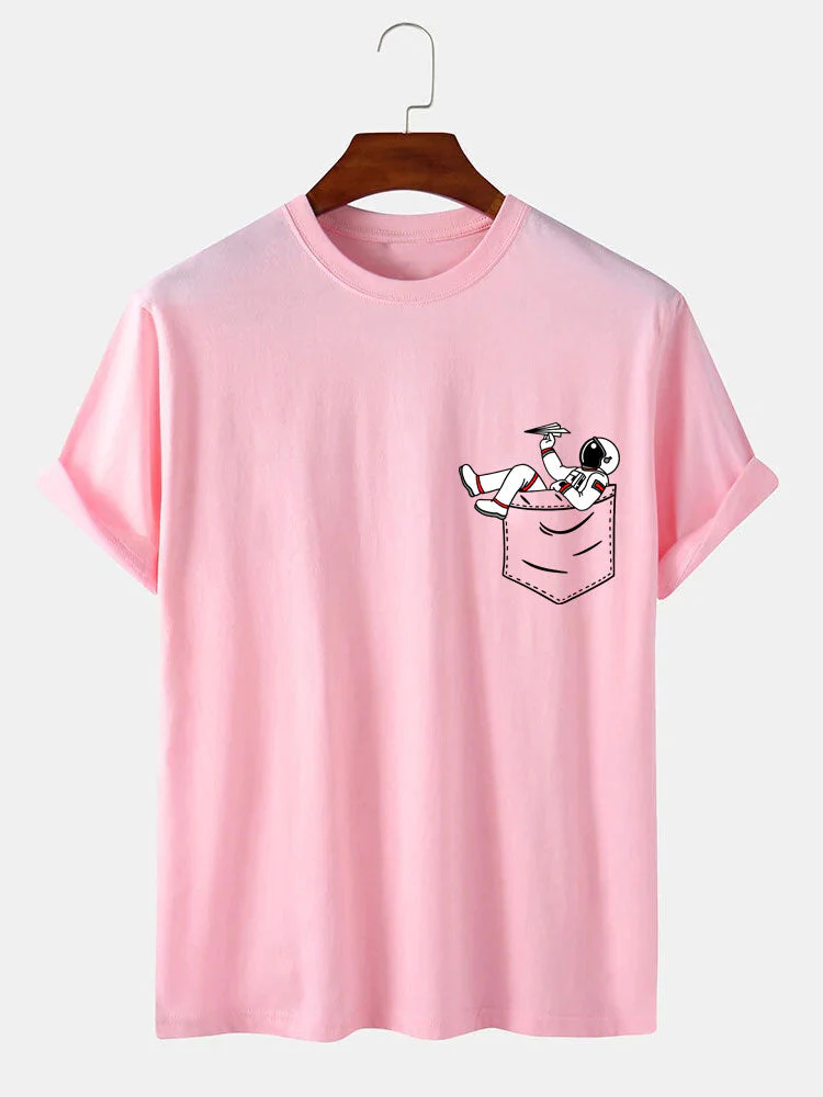 Almas® | Astronaut Pocket Print T-Shirt - Image 2