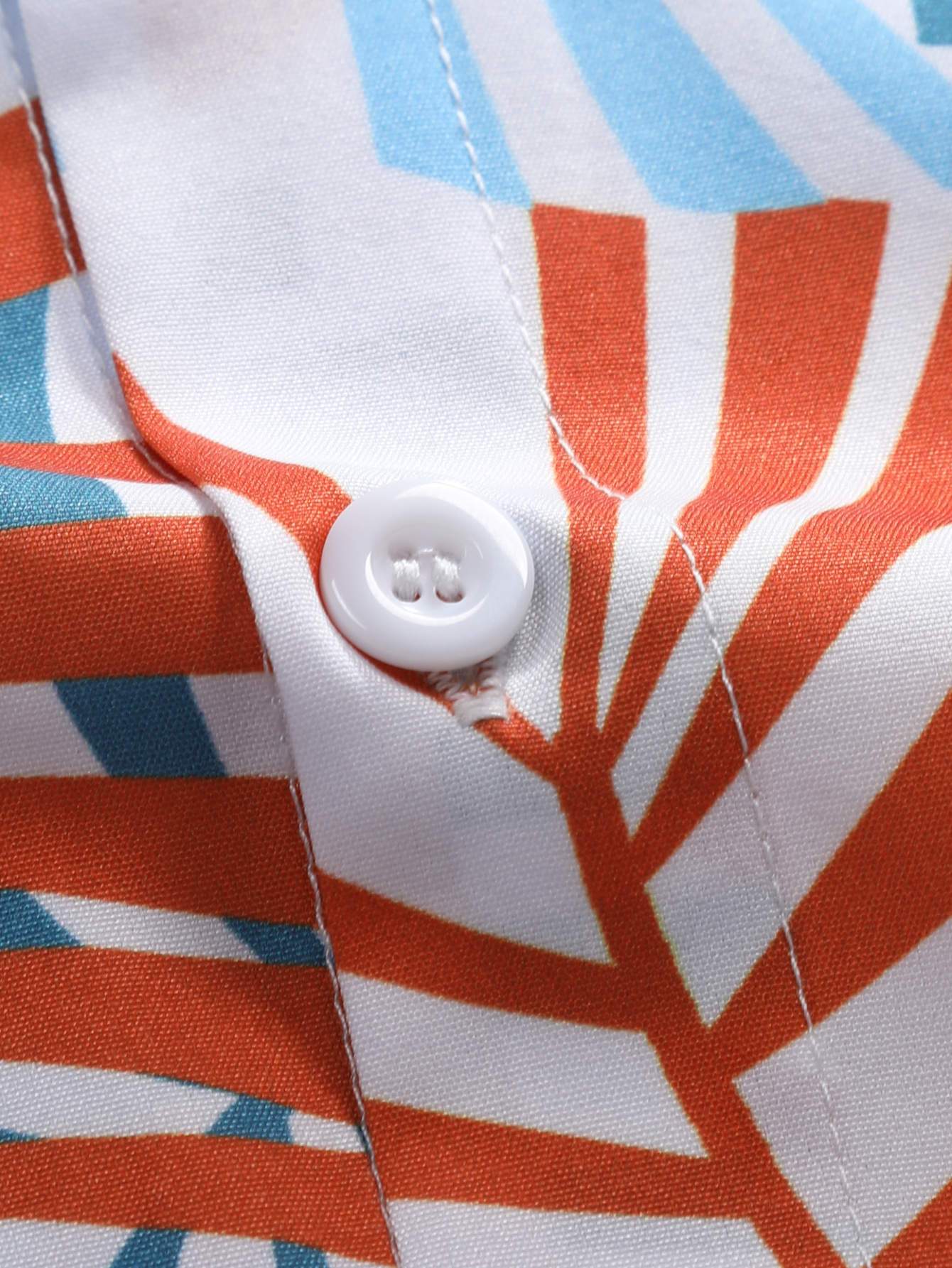 Almon® | Leaf Print Button Up Shirt - Image 4