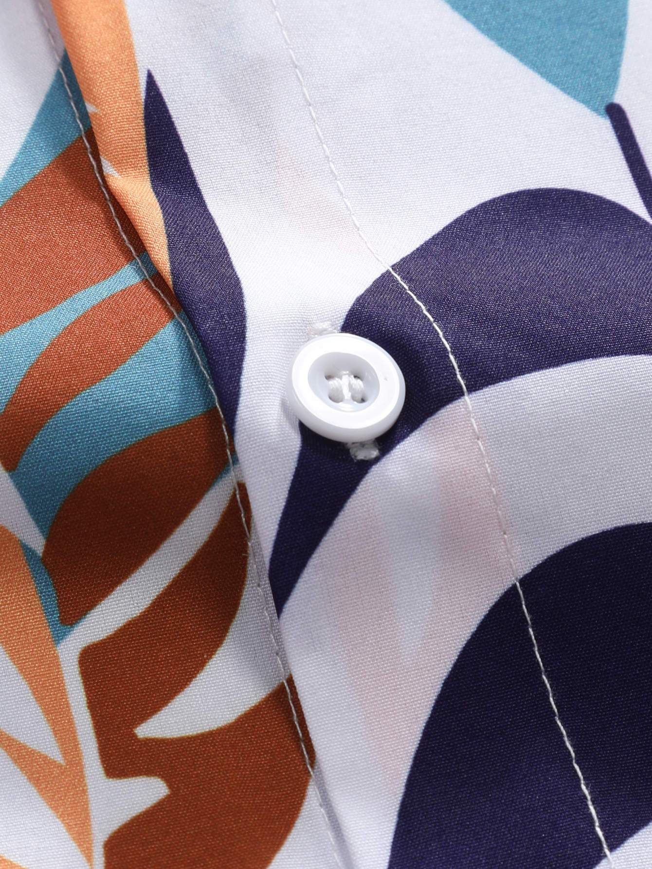 Almund® | Colorful Leaf Print Button Up Shirt - Image 8