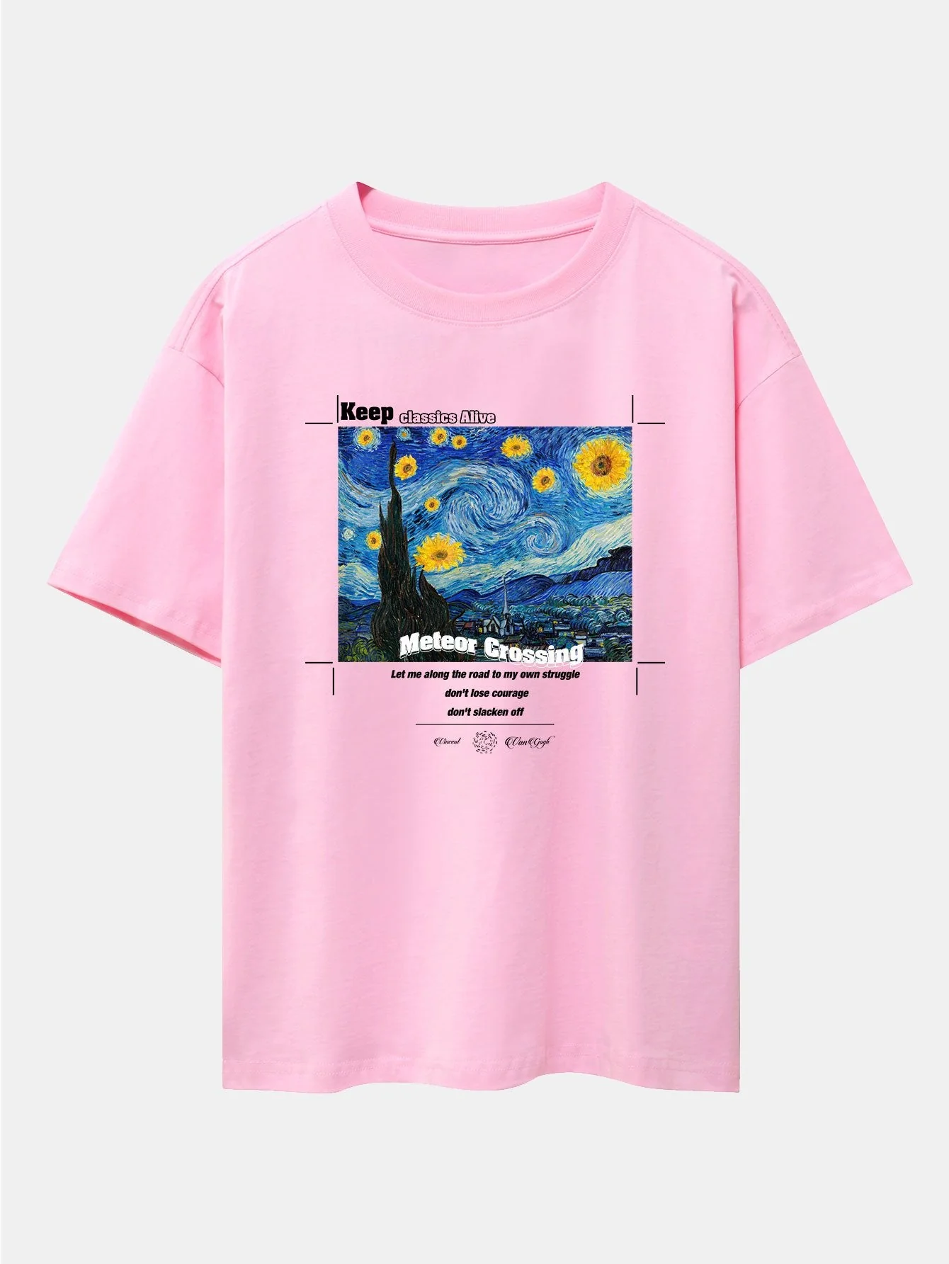 Alonso® | Abstract Painting Print Drop Shoulder Oversize T-Shirt - Image 8