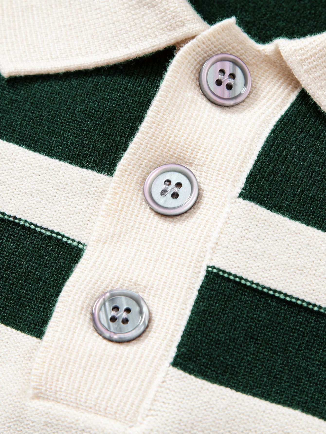 Alonso® | Long Sleeve Color Block Knit Polo Shirt - Image 2