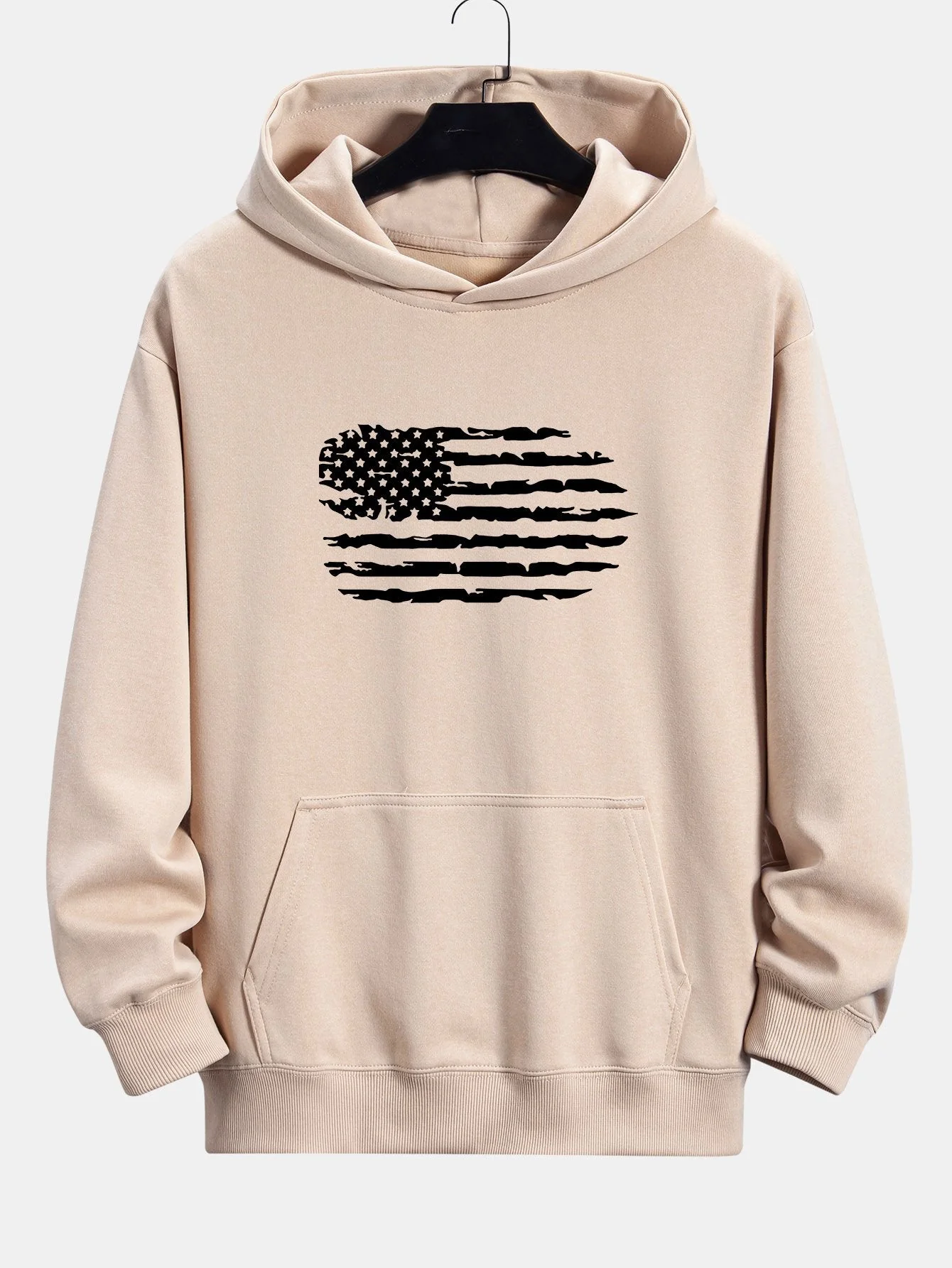 Alonso | American Flag Print Relax Fit Hoodie - Image 4