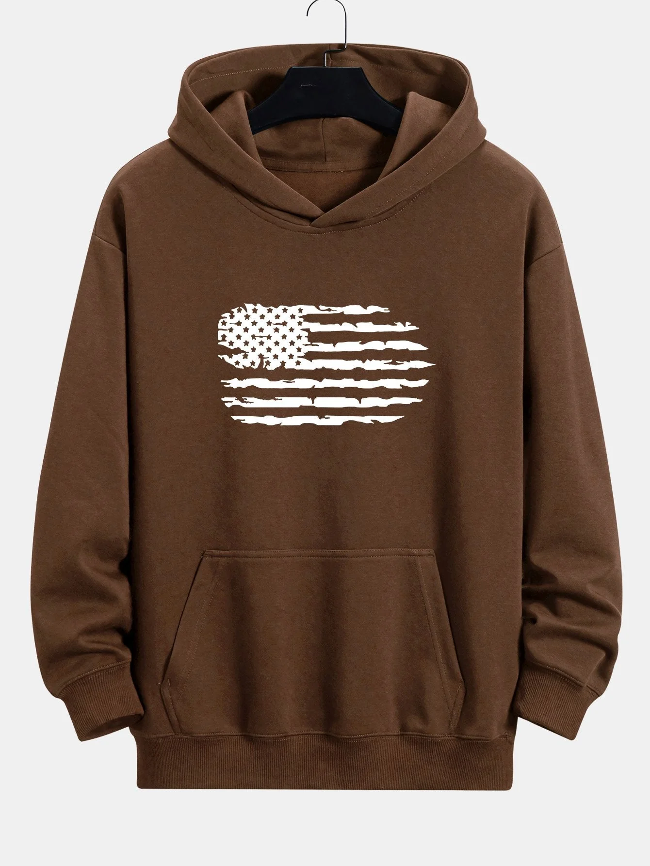 Alonso | American Flag Print Relax Fit Hoodie - Image 8