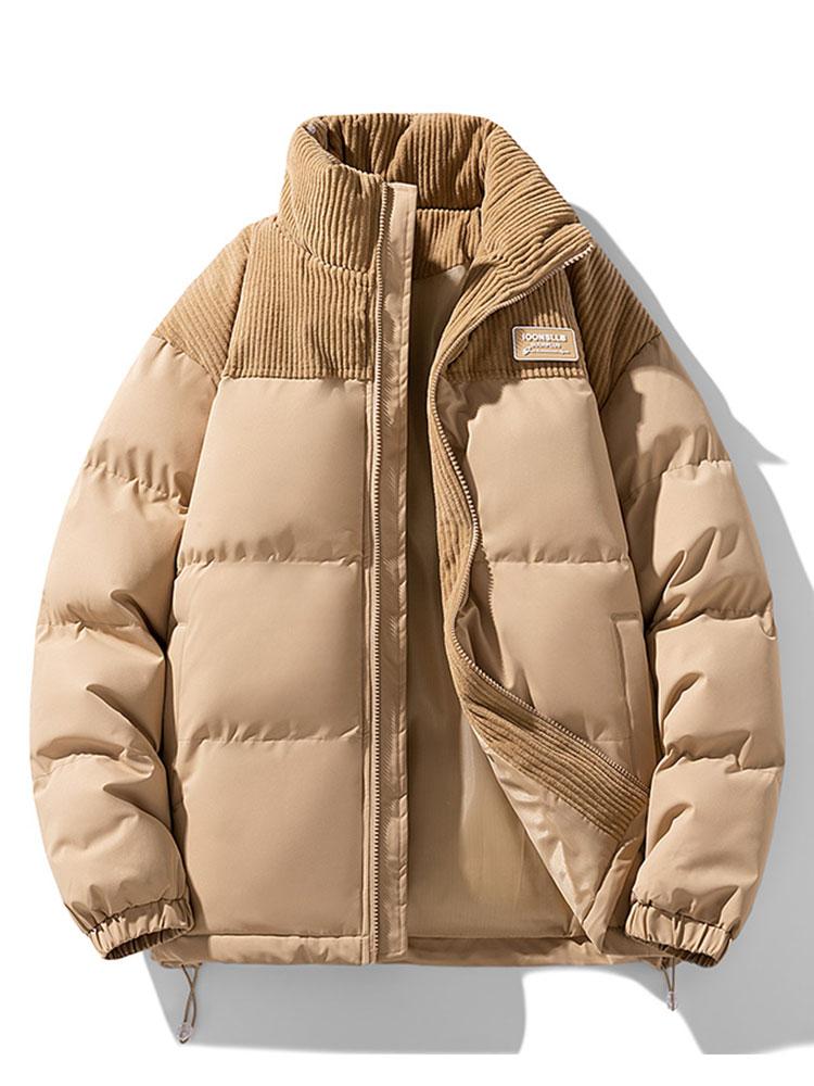Alonso | Corduroy Panel Puffer Coat - Image 10