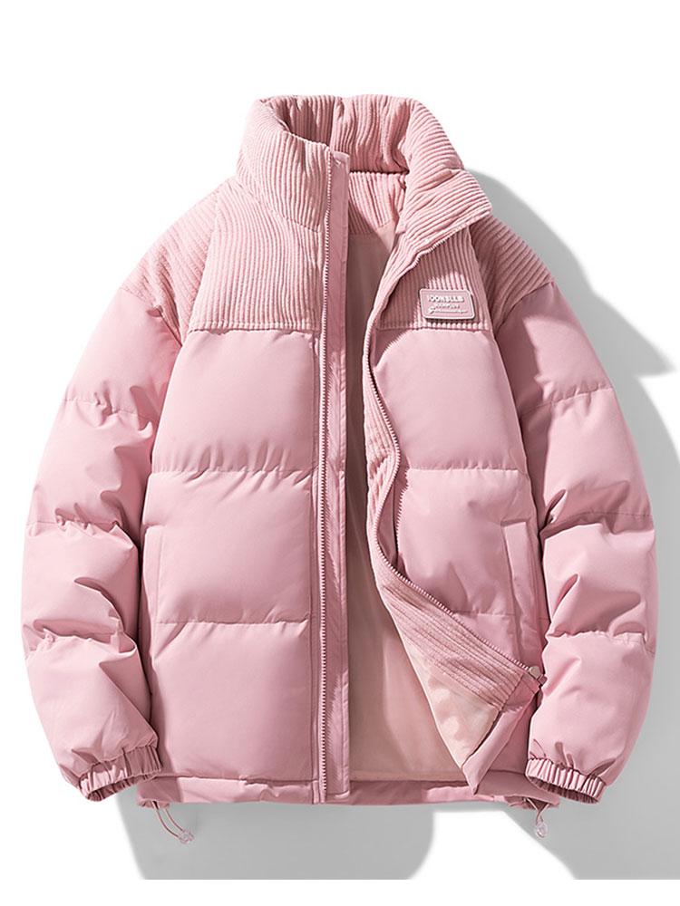 Alonso | Corduroy Panel Puffer Coat - Image 11