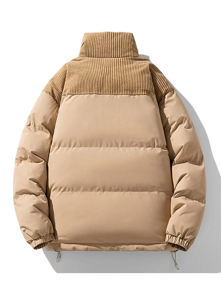 Alonso | Corduroy Panel Puffer Coat - Image 13