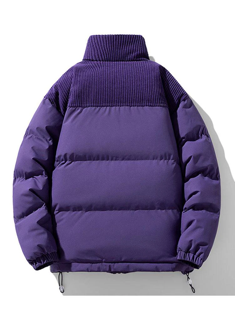 Alonso | Corduroy Panel Puffer Coat - Image 14