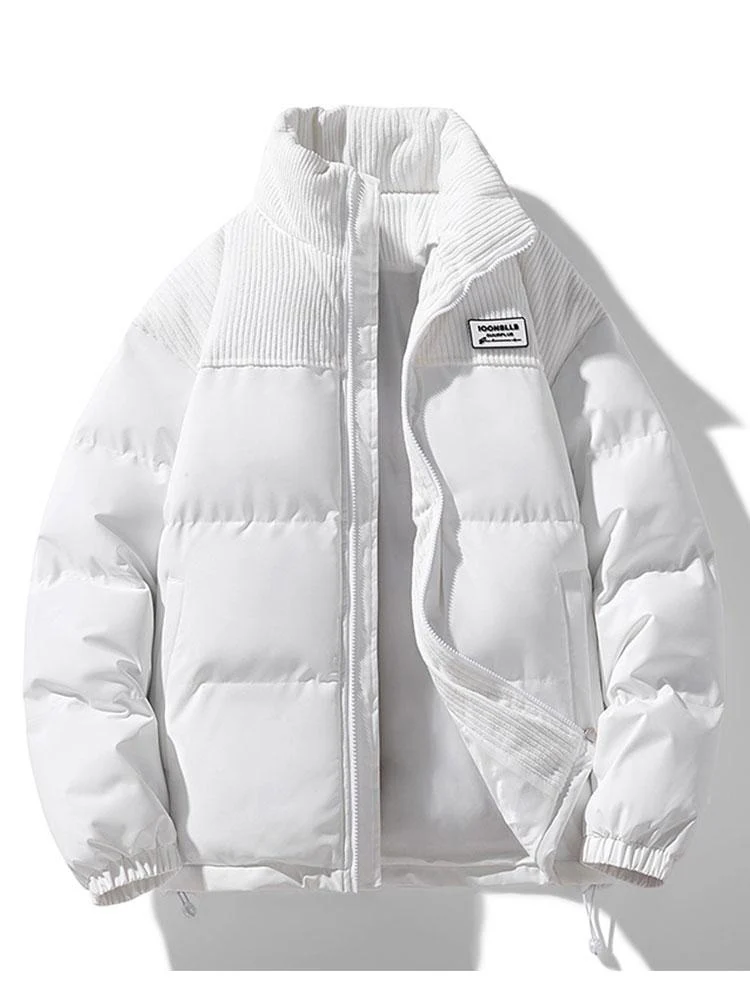 Alonso | Corduroy Panel Puffer Coat - Image 4
