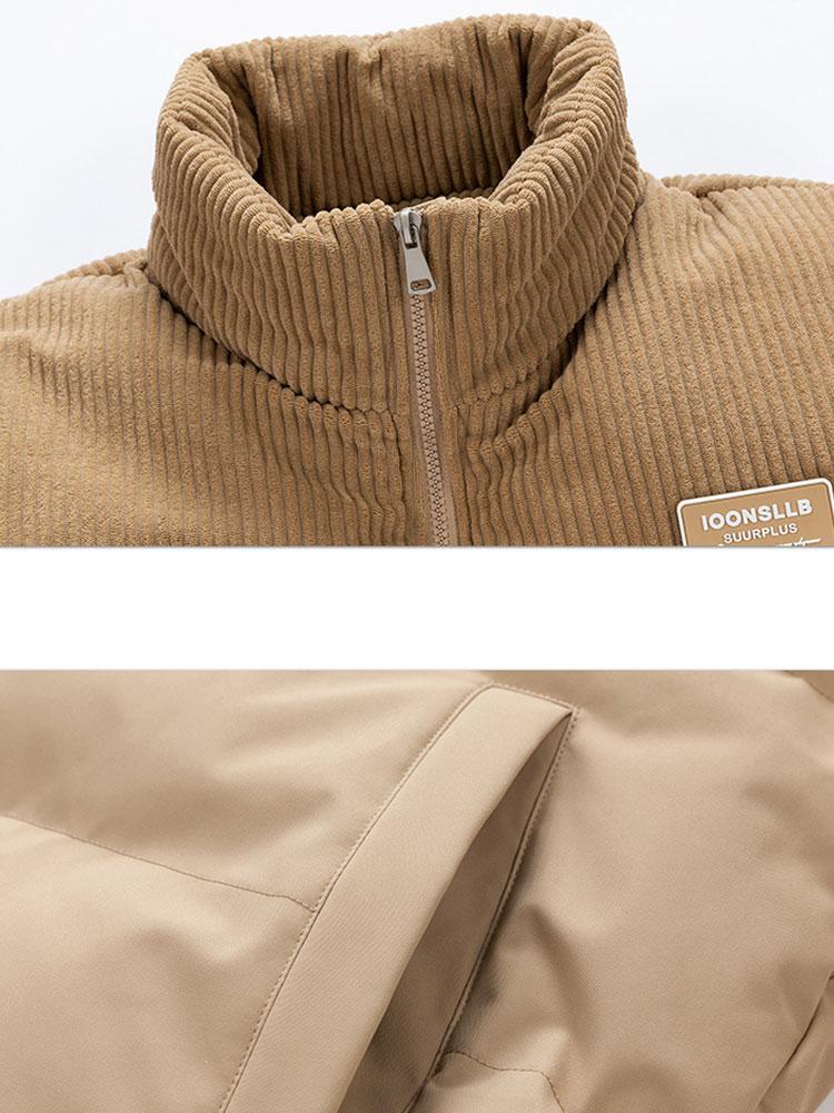 Alonso | Corduroy Panel Puffer Coat - Image 5