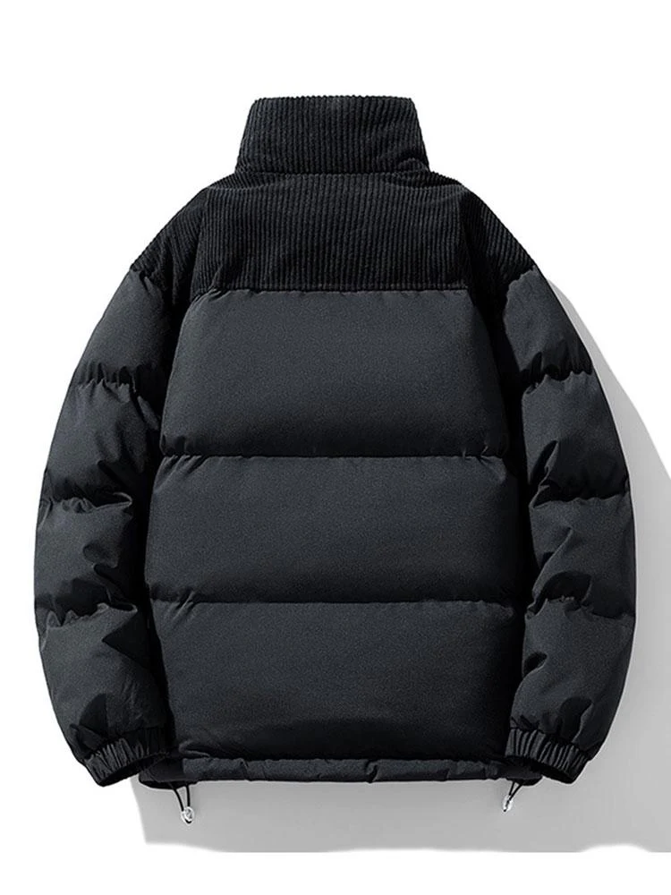 Alonso | Corduroy Panel Puffer Coat - Image 7