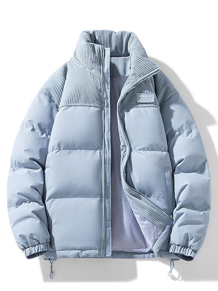 Alonso | Corduroy Panel Puffer Coat - Image 8