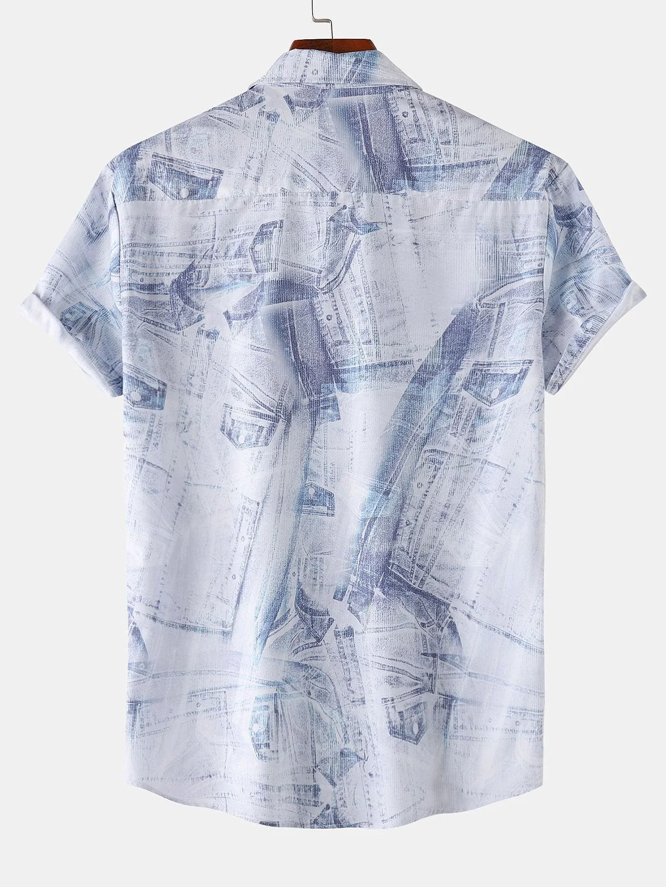 Alpheaus® | Denim Print Button Up Shirt - Image 2