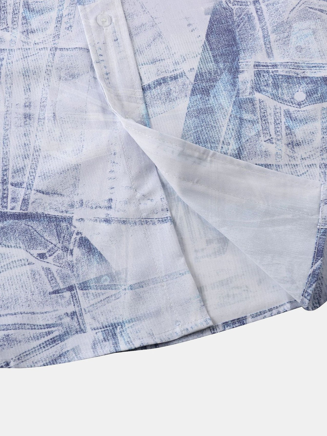 Alpheaus® | Denim Print Button Up Shirt - Image 4