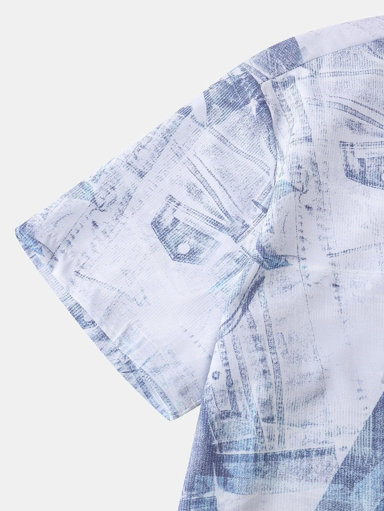 Alpheaus® | Denim Print Button Up Shirt - Image 5