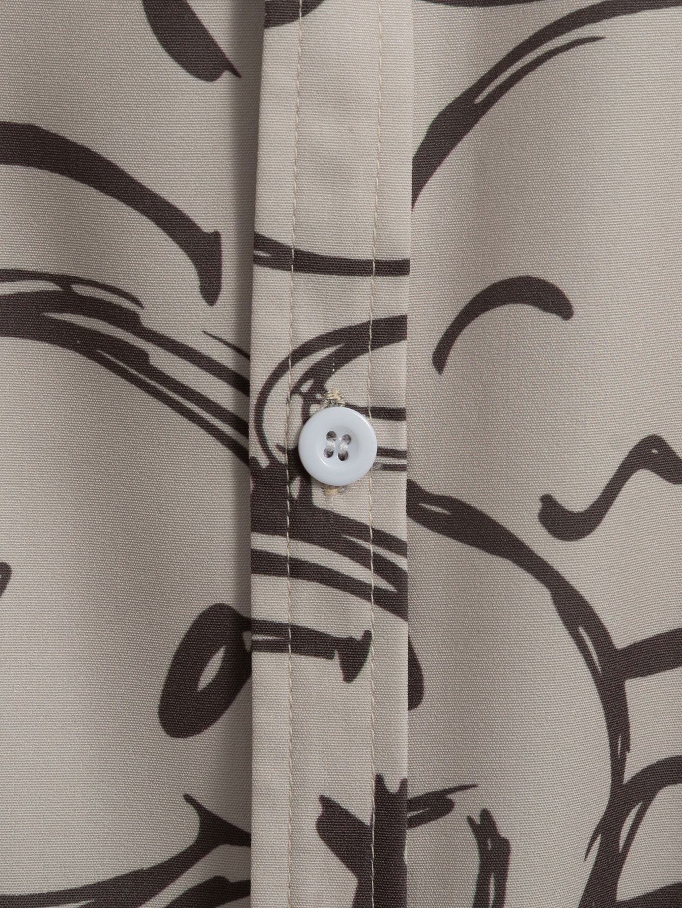 Alphonso® | Smiley Print Button Up Shirt - Image 6