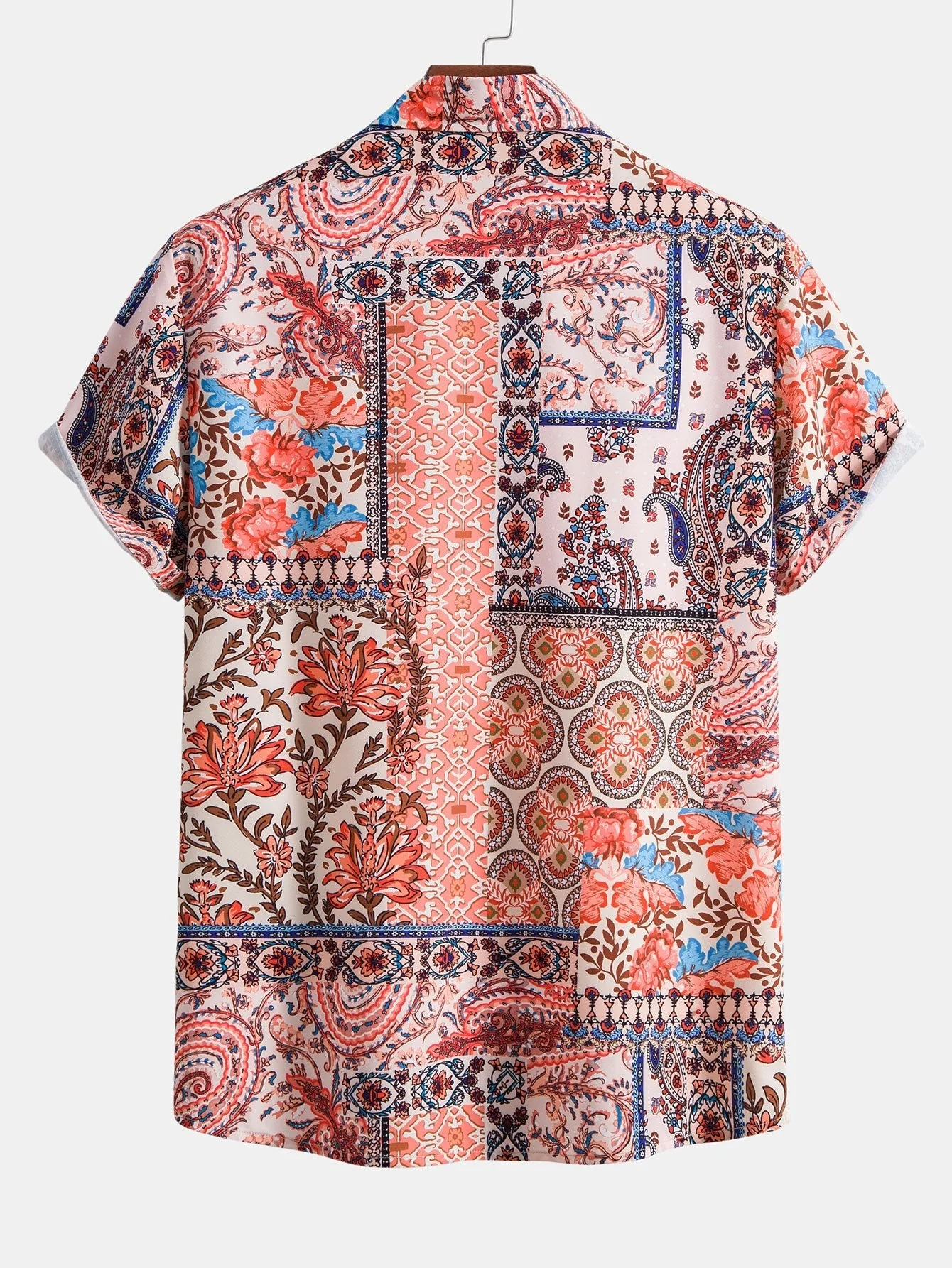 Alpin® | Floral Paisley Patchwork Print Button Up Shirt - Image 2