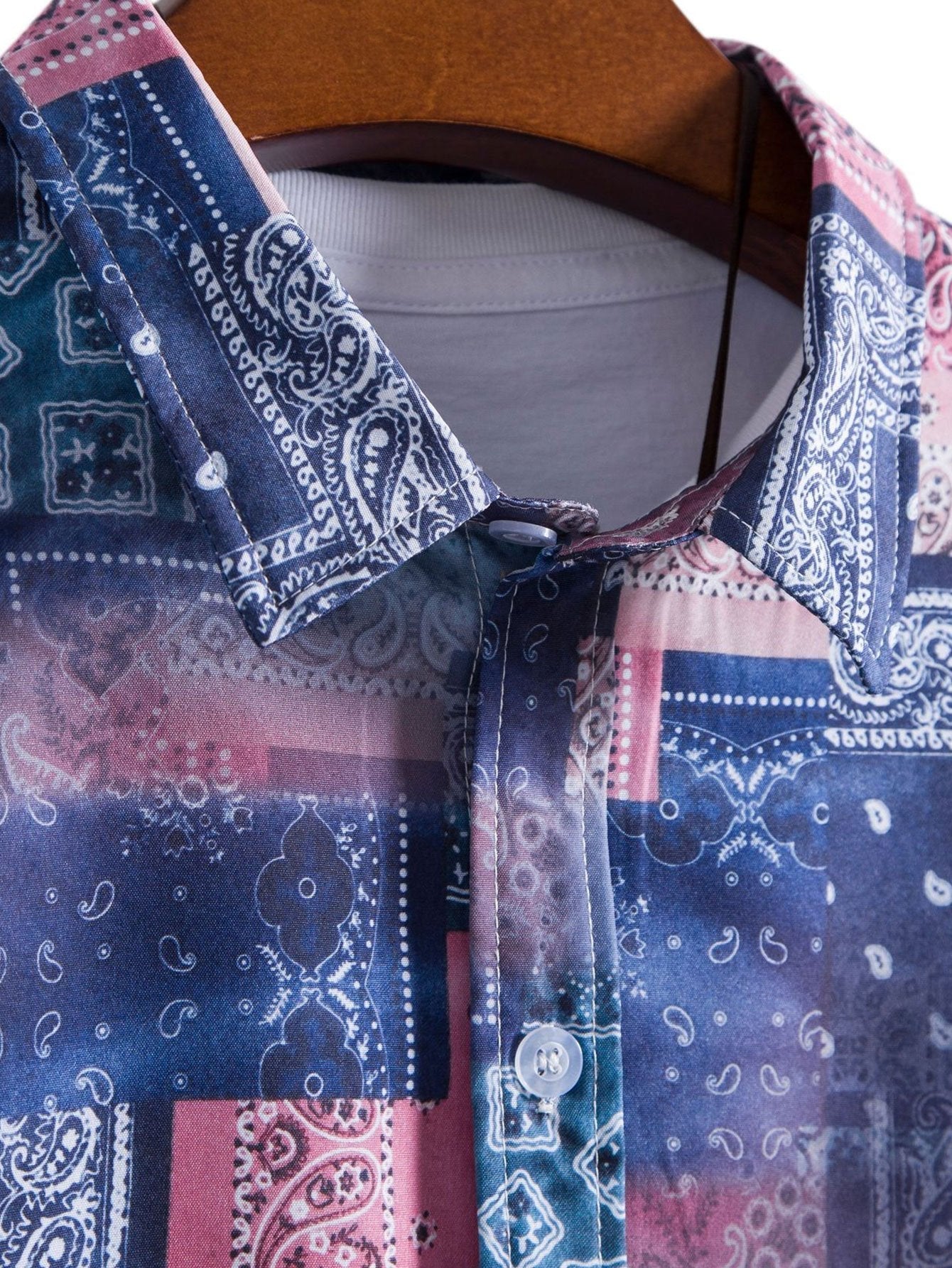 Alston® | Paisley Bandana Print Button Up Shirt - Image 3