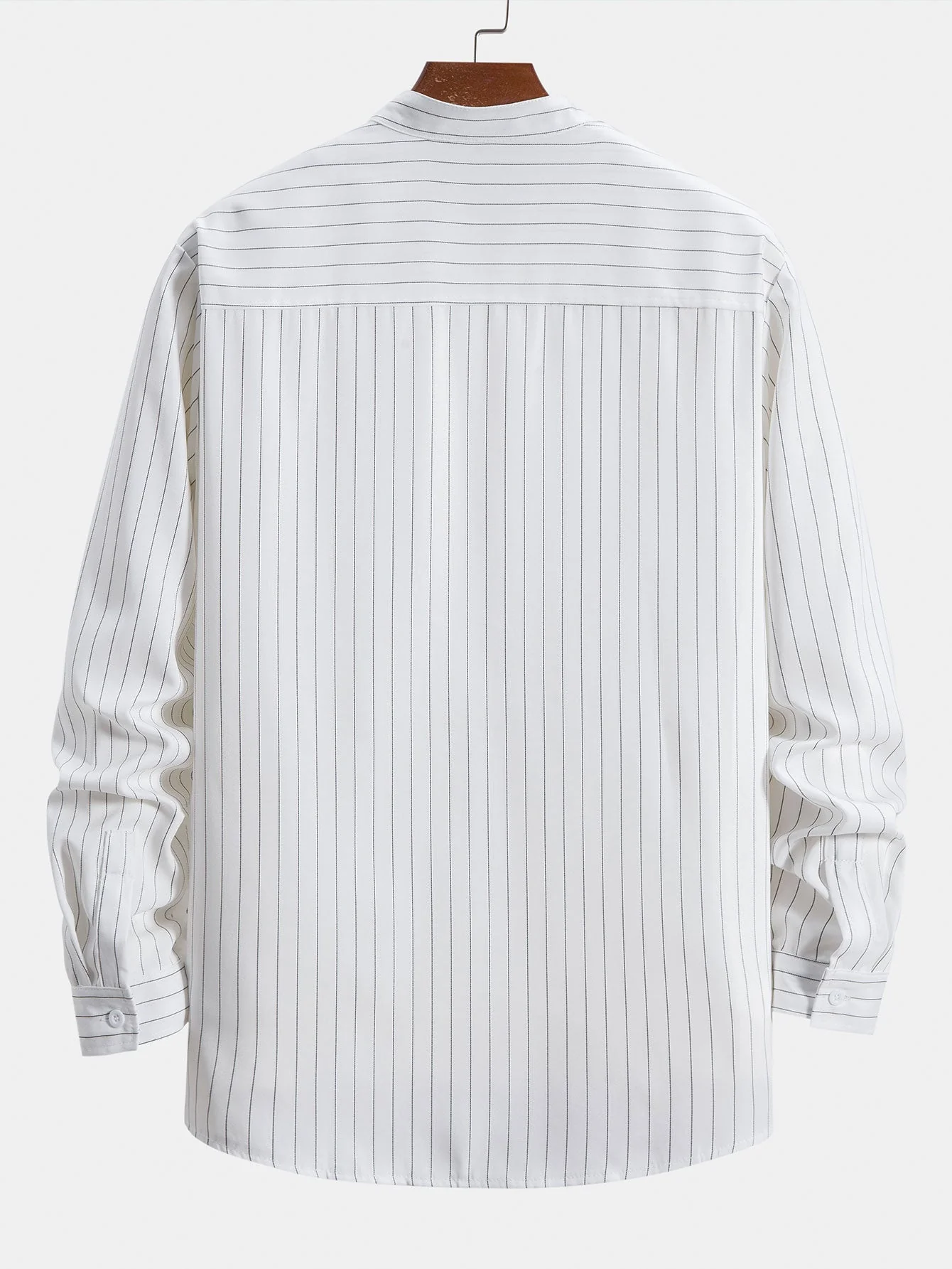 Althaea® | Long Sleeve Stand Collar Striped Shirt - Image 4