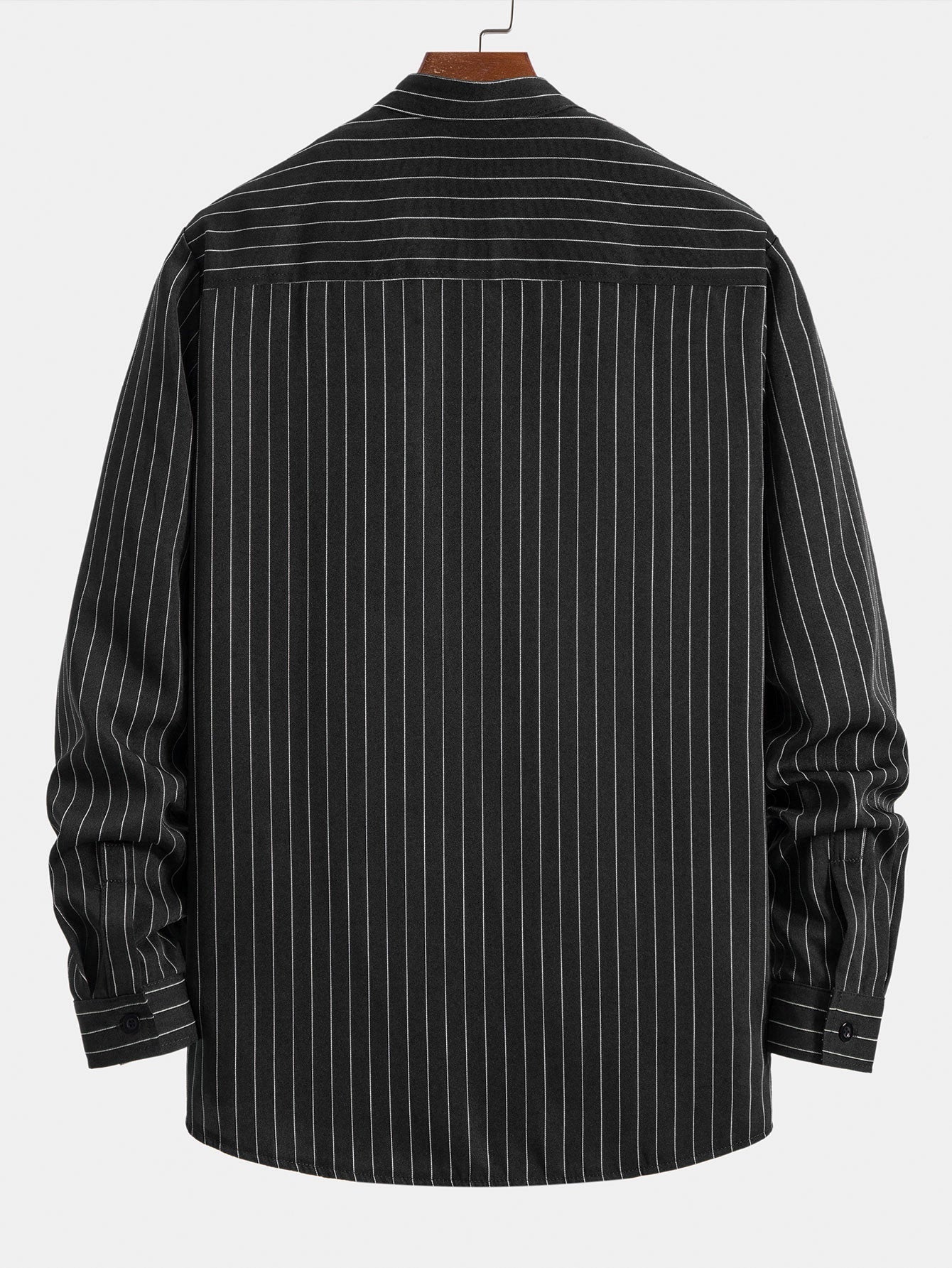 Althaea® | Long Sleeve Stand Collar Striped Shirt - Image 6