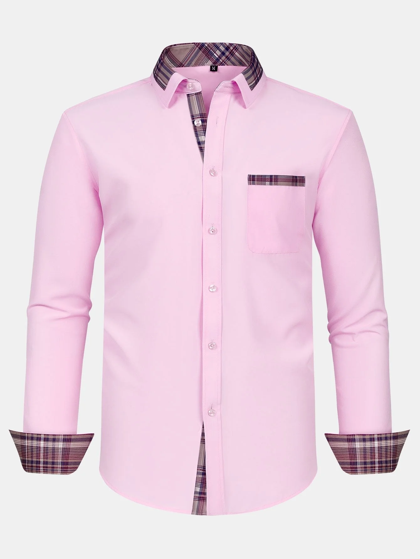 Althair® | Plaid Panel Button Up Shirt - Image 12