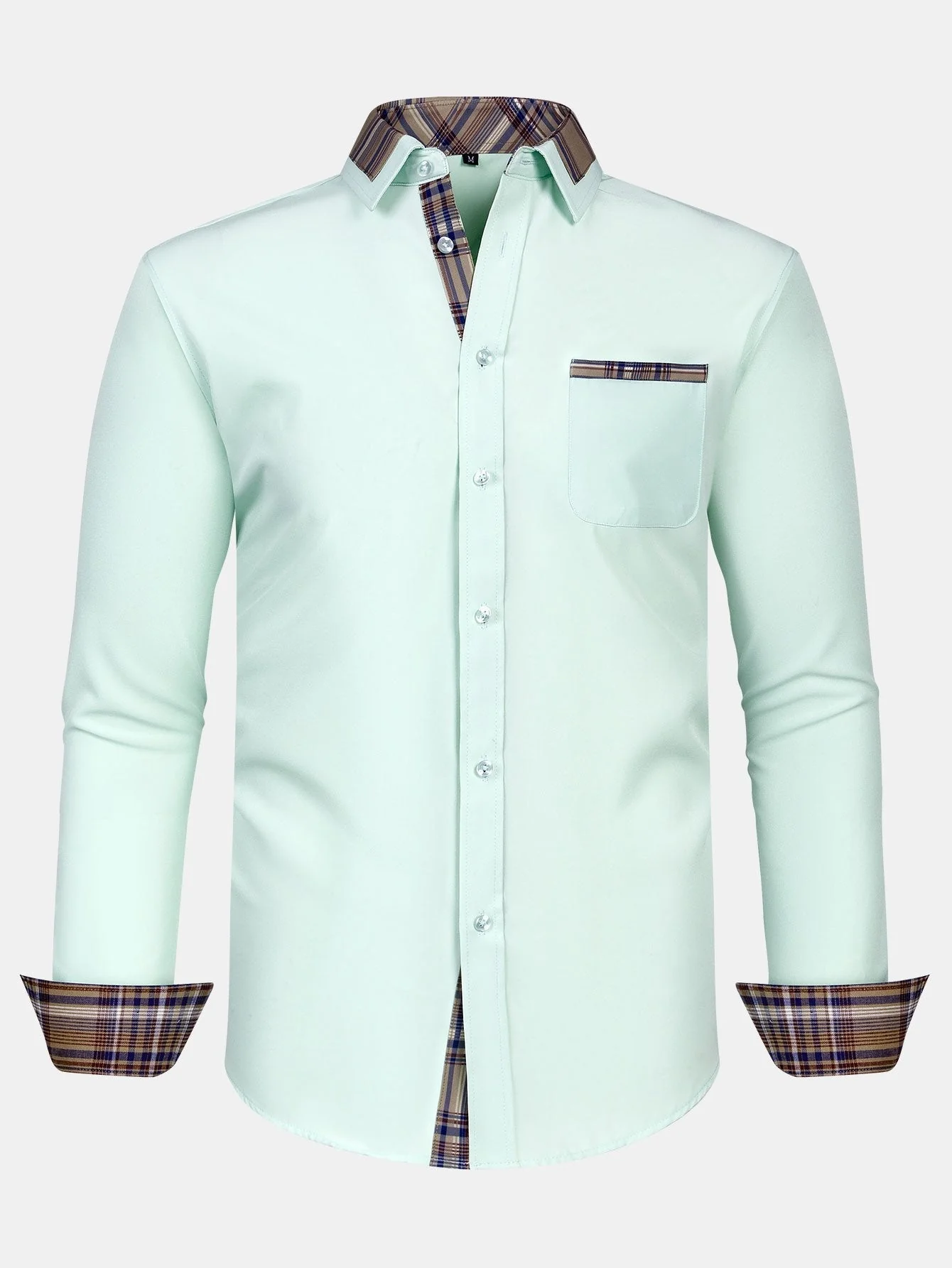 Althair® | Plaid Panel Button Up Shirt - Image 13