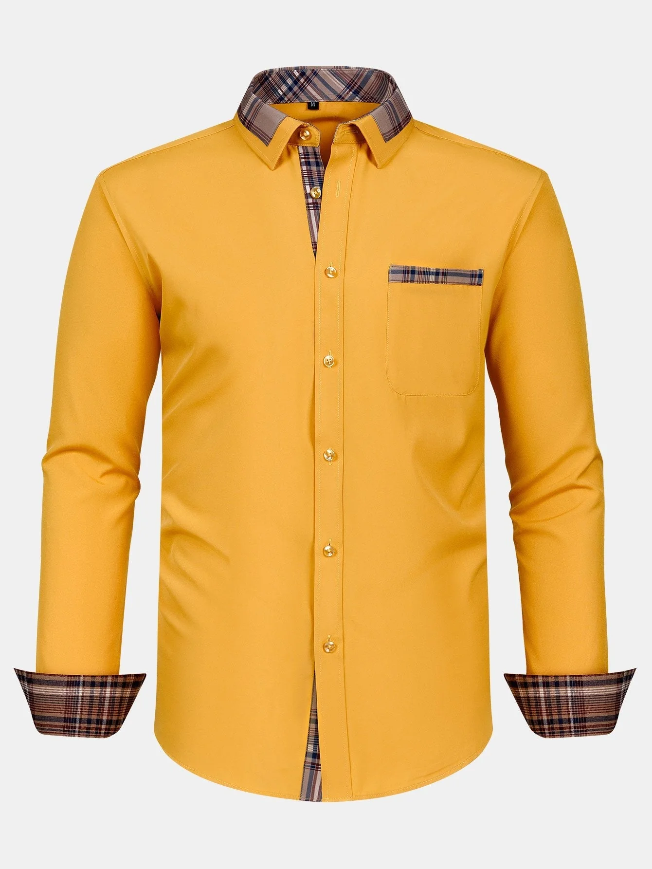 Althair® | Plaid Panel Button Up Shirt - Image 15