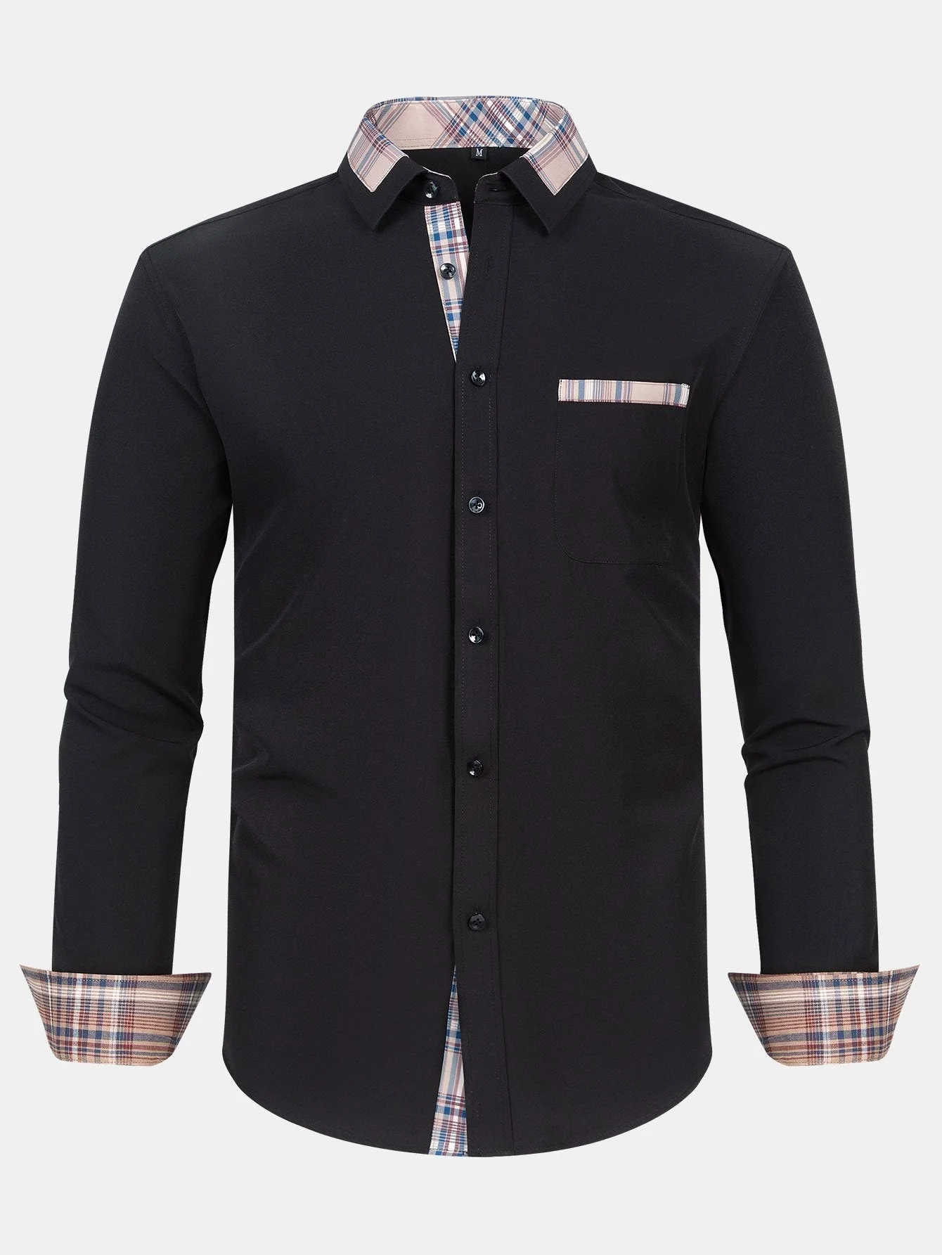 Althair® | Plaid Panel Button Up Shirt - Image 3