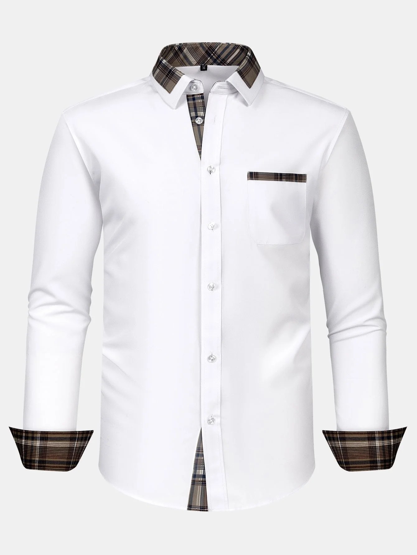 Althair® | Plaid Panel Button Up Shirt - Image 5