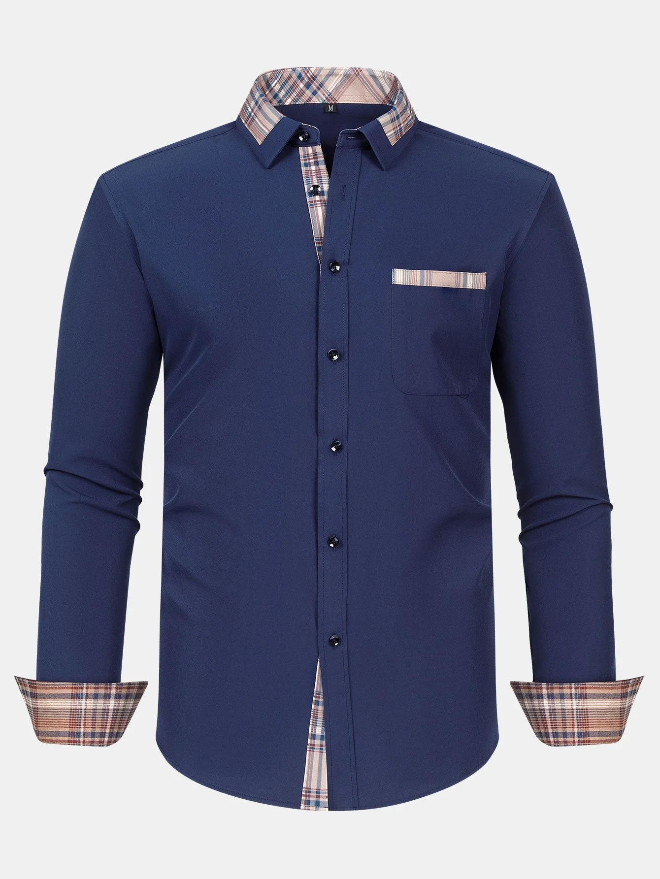Althair® | Plaid Panel Button Up Shirt - Image 7